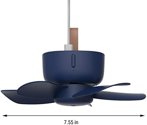 Вентилатор на тавана YLOMAY, USB Вентилатор за палатки с 4 Платна функция за дистанционно синхронизиране, Окачен Вентилатор
