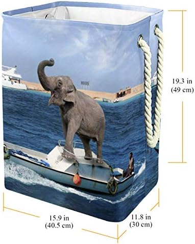 DEYYA Elephant Лодка за морска вода, Синя Лодка, Кошница за дрехи, Кошница за пазаруване, Висок, Здрав, Сгъваем за Възрастни,