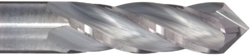 Твердосплавная fresa Melin Tool CCMG-ДП, Монослойная обработка AlTiN, на Ъгъла на заострения 30 градуса, 4 Канала, с обща дължина 3.5 см, диаметър на рязане 0,625 инча, диаметър джолан