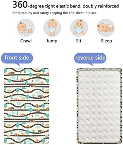 Кухненски кърпи за бебешко креватче, Портативни мини-чаршафи за легла от ултра Мек материал - Отлични за стая на момче