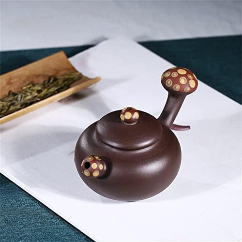 ДЕБЕЛ Лилав crock 160cc Порцелан Dahongpao Черен Чай, определени с гъби (Цвят: A, размер: 12,5 см * 6,9 см)