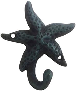 Hampton Морски K-1112-морска звезда-Чугун Кука за морска звезда, 6 инча, Синьо, износени море