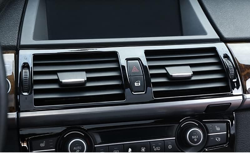 Нови защитни черни елементи в интериора, съвместими с BMW X5 E70 2008-2013 (Покриване на централния въздуховод)