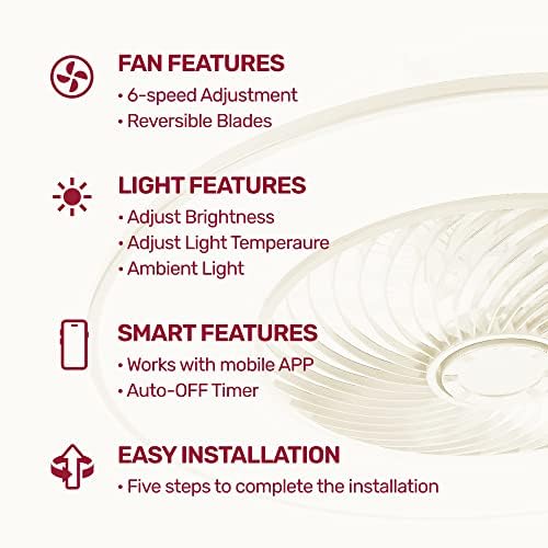 Модернизирани вентилатори YANASO с подсветка - Нископрофилен Вътрешен вентилатор на тавана, Без остриета, дистанционно