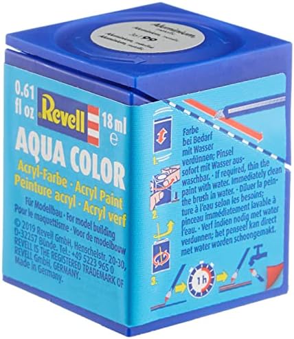 Акрилна боя на Revell 18 мл Aqua Color (Алуминиева Метално покритие)