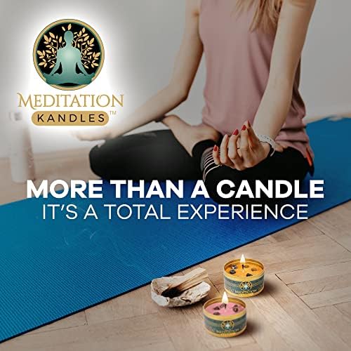 Подаръчен Комплект Ароматни кристални свещи за жени - Ароматерапевтические Свещи с Кристали Вътре - Свещи за Медитация - Свещи за почистване и Бавно зарастване - Не?