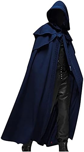 Мъжки дъждобран с качулка за мъже, в пълен размер наметала с качулки, халат-пончо на Хелоуин, cosplay-костюм, Средновековната наметало с качулка