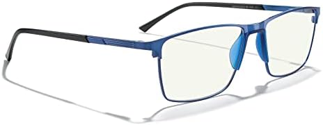 MERRY'S Fashion Blue Light Blocking Glasses - Очила за четене в метална рамка с пружинным тръба на шарнирна връзка, считывающие устройство за мъжки очила