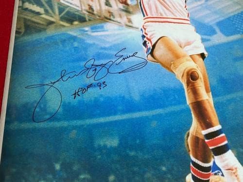 Юлий Эрвинг (д-р Дж.), С автограф (JSA) INS. Плакат (Рядък / Ретро) и 76-та серия - Снимки на НБА с автограф