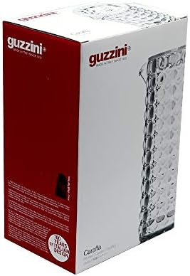 Стомна за вода, Guzzini Тифани Collection с покритие, 59 Течни унции, цвят на морска вълна, 11,5 x 18,5 x 25,5 см
