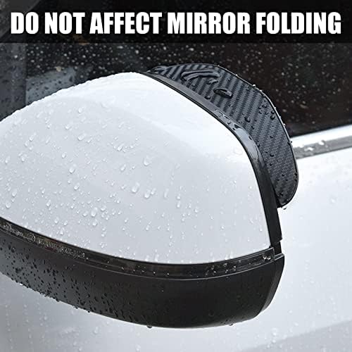 Miytsya 2 БР., Автомобилно Огледало за обратно виждане, Защита от дъжд, Странично огледало от въглеродни влакна, Защитата