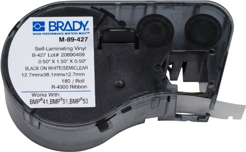 Етикети Брейди M-89-427 за принтери BMP53/BMP51 Черни 0,5x1.5x0.5