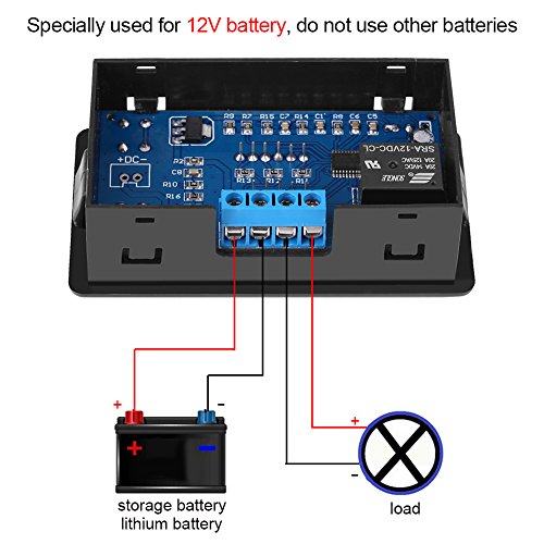 Контролер undervoltage на батерията 12 от 20 А, контролер за изключване на батерията от ниско напрежение, ключ за защита
