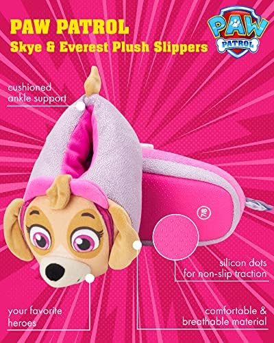 Чехли Paw Патрул от Nickelodeon за момичета – Пухкави Плюшени чехли: Еверест, на Небето (Kid / Хлапе)