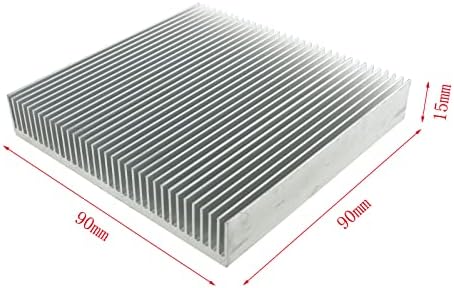 E-изключителен 2 елемента Алуминиев Радиатор Радиатор Печатна платка за Охлаждане на процесора Край 90x90x15 мм 3,54