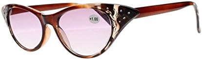 Дамски дизайнерски кристали Котешко око с защита от uv, цветни лещи, слънчеви ридеры, очила за четене + 1,00 ~ + 4,00