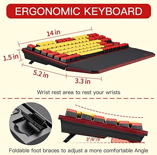Безжична Ръчна клавиатура Hexgears X3 TKL с червени стрелки Kailh Box, Цветна Компактна клавиатура Ironman без клавиши