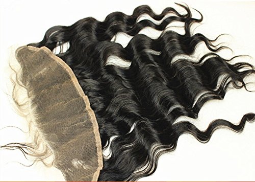 DaJun Hair 6A Лейси Предна закопчалка в средната част 13 2 Перуански естествена Коса на Насипни вълна Естествен цвят