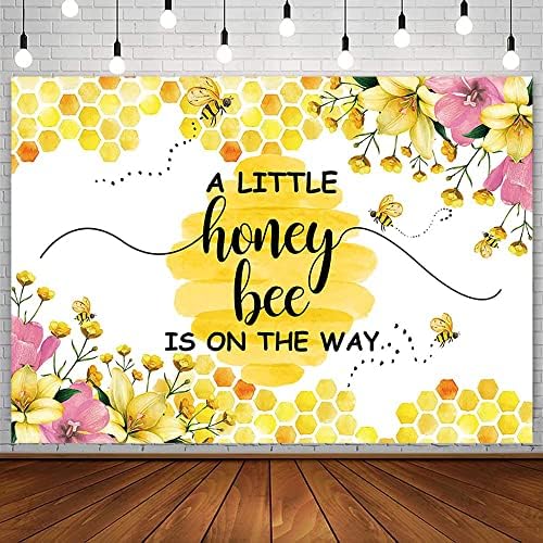AIBIIN 7x5ft Пчелен Фон за Душата на детето за Момичета, Скъпа, Как може Пчела, Малък Медоносная Пчела в Пътя, Мобилен