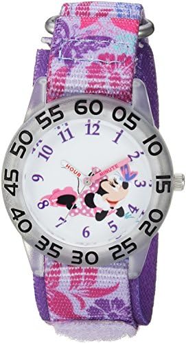 Детски Пластмасови Часовници Disney Minnie Mouse За Учителите време с Аналогов Кварцов Найлонови каишка