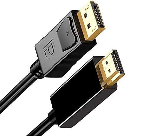 Кабел chammom DisplayPort-HDMI, HDTV 6 метра, позлатен кабел DisplayPort DP-HDMI мъж към мъж, адаптер с поддръжка на