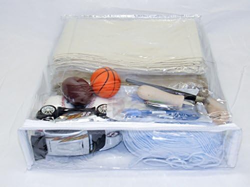 Чанта за съхранение в гардероба Oreh Homewares от ултра силна винил с цип (прозрачен) (15 x 18x 4) с обем 4,7 литра, 1 опаковка