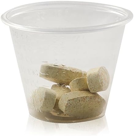 Малки пластмасови чаши за Еднократна употреба за лекарства: Мерителни чашки за смесване на 1 унция е с класификация МЛ, Драхмата, cc, супена лъжица. л. и течни унции за