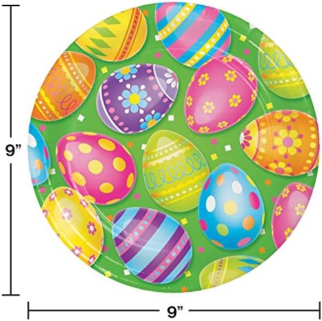 Хартиени Чинии за Великденски яйца, 9 инча, многоцветни
