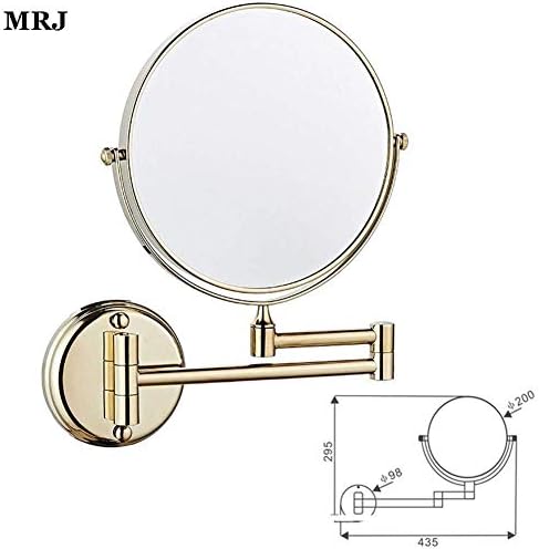 LIANXIAO - Огледало за грим 8-инчов Двустранно Управляемият Стенно огледало, Нарастващото Складное Козметично огледало