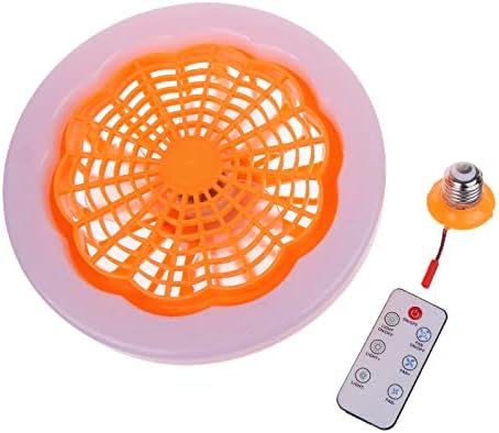 SARDFXUL Вентилатор на Тавана Лампа E27, Лампа на Главата на Вентилатора-Охладител с Дистанционно Управление Регулируема