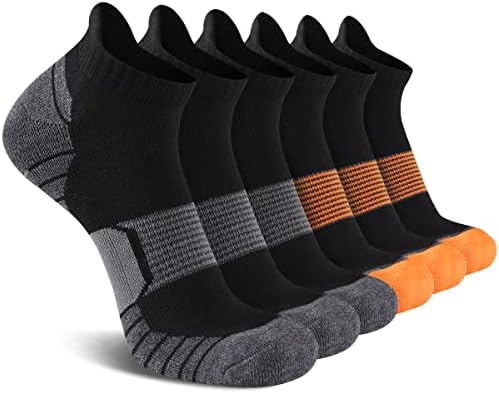 COOVAN Мъжки Чорапи Възглавница за Глезените Спортна Еластична Арочная Подкрепа Чорапи За джогинг 6 Двойки