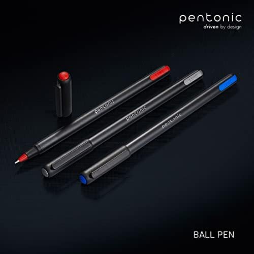 Химикалка писалка Pentonic LINC в многоцветни блистер | 0,7 мм | Елегантен почерк, мастило с изключително ниска вискозитет | Гладкото матово покритие | Черен корпус, опаковк