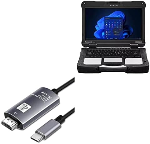 Кабел BoxWave, който е съвместим с Panasonic Toughbook 40 (FZ-40) - Кабел SmartDisplay - USB Type-C-HDMI (6 фута), USB