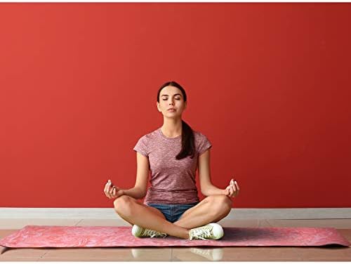 AIMERDAY Нескользящий килимче за Йога, в Екологично Чист Подложка За упражнения от ТПЭ Премиум-клас с принтом, с дебелина