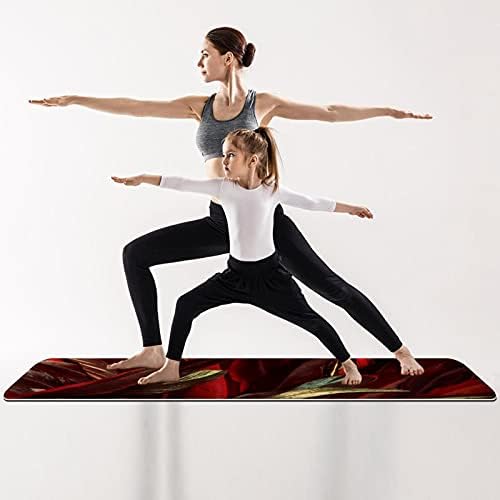 Килимче за йога премиум-клас с модел от пера Siebzeh, екологично Чист Гумена подложка за здраве и фитнес, нескользящий Мат за всички видове упражнения, йога и пилатес (72