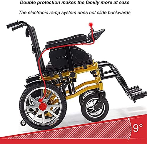 Модерна Преносима инвалидна количка NEOCHY с облегалката за глава за възрастни, Вездеходная Сгъваема Моторизованная Инвалидна количка с Широка Седалка, Удобна, може