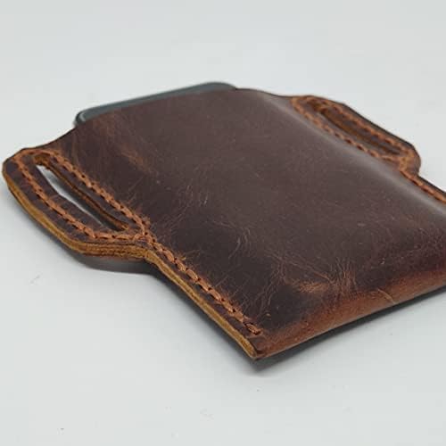 Чанта-кобур от естествена кожа за Честта 8A Pro, Калъф за вашия телефон ръчна изработка от естествена кожа, Изработен по поръчка Кожен Калъф-чанта за носене със страни