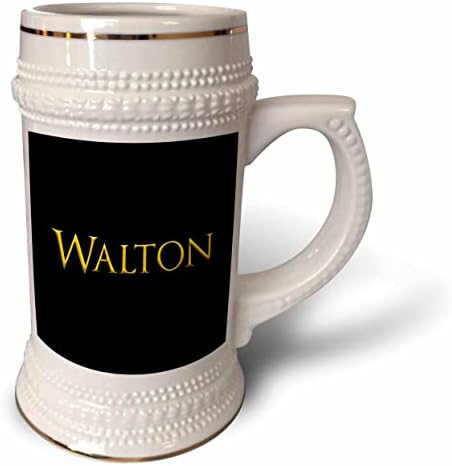 3дРоуз Уолтън най-популярното име за момче в Америка. Жълто черните. - Стъклена чаша с 22 грама (stn-376102-1)