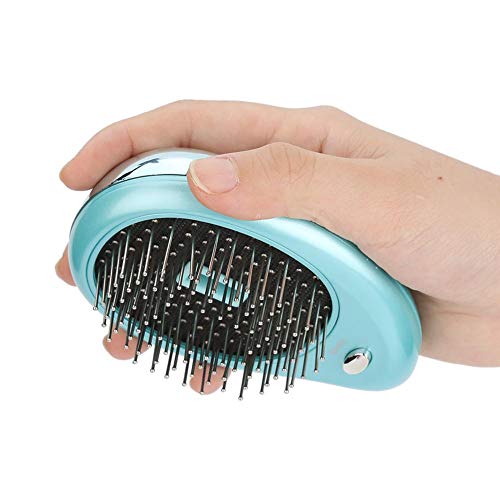 Електрическа йонна четка за коса, мини-гребен с отрицателни йони за чесане на косата и масаж на главата, преносима вибрационна