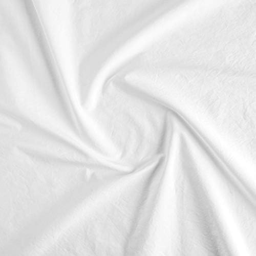 Бял Памучен плат с ширина 58 см | Продава се в двора | Производство на Основни Облекло Дрехи и Маски За Лице | Бяла