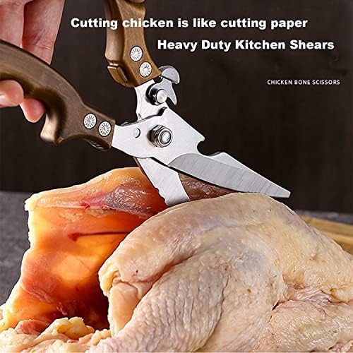 Кухненски Тежки ножици,Домакински Ножици Тежки Ножица за птици ANDONG Тежки Професионални, Модернизирани Ножица за месо