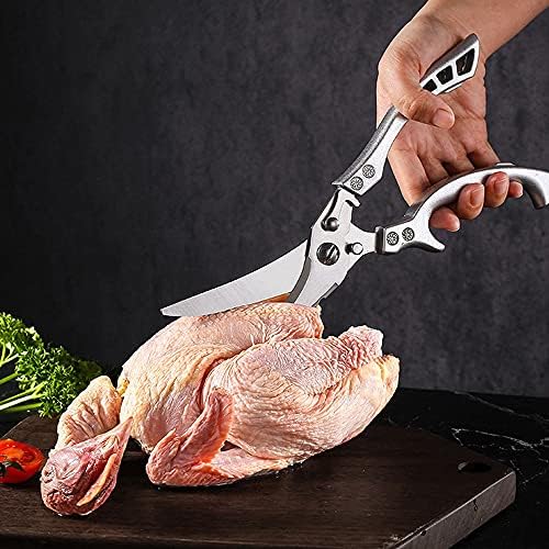 GUANGMING - Кухненски Ножици От неръждаема стомана Кухненски Ножици Многофункционална Ножица за птици с Зазубренной Облегалка