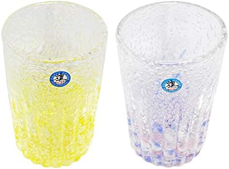 Чаши Kirakobo Line (жълто, синьо / розово) с диаметър 3.1 инча (8 см), Море мехурчета, опаковки от 2