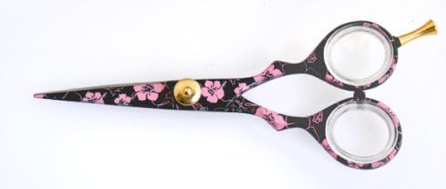 Професионални Розови Фризьорски ножици 5 инча (12 см), Красиви Цветя