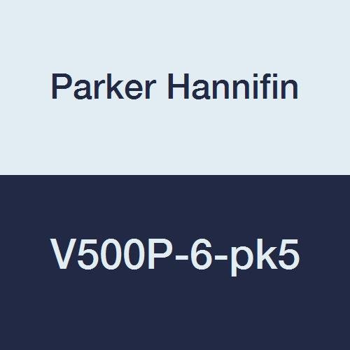 Промишлен сферичен кран Parker Hannifin V500P-6-pk5, Месинг, Уплътнение от PTFE, 600 паунда на квадратен инч, Вътрешна резба 3/8 x Вътрешна резба 3/8 (опаковка от 5 броя)