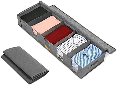 WYFDC Дебели Дишащи Чанти За съхранение на дрехи Под леглото, Организатор На мълния, Сгъваеми Чанти Под леглото, за Опаковане