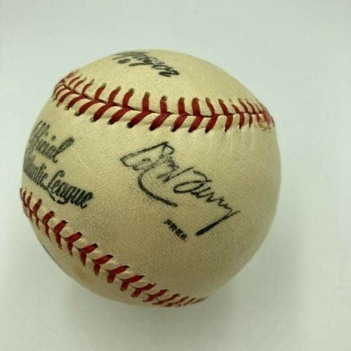 Страхотен Джо Ди Маджо подписа Официален договор 1955 г. с JSA COA-Ниските нива лига бейзбол - Бейзболни Топки с Автографи