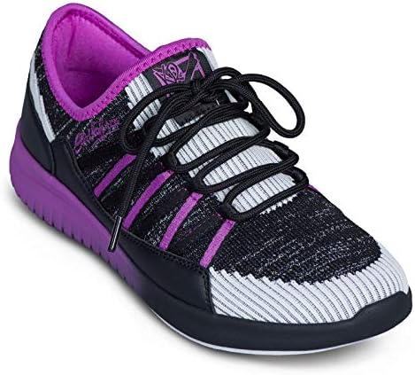 Лек дамски обувки за боулинг KR Strikeforce Jazz Черно-виолетов цвят с технология Comfort Fit