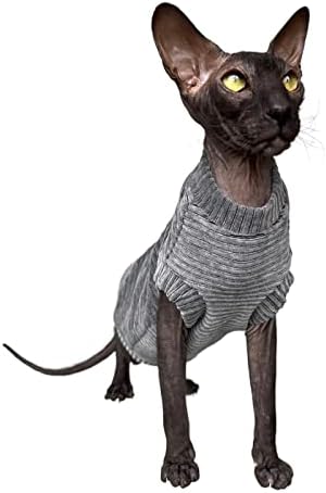 Котешка тениска Kotomoda Вельветовая за сфинксове и голи котки (на Малката, тъмно сиво)