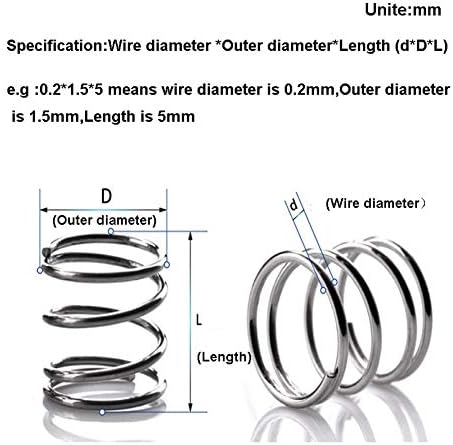 Хардуерна Пружина Нажимная пружина Y-образна пружина 304 неръждаема стомана Нажимная Пружина тел с Диаметър 0,8 мм Външен